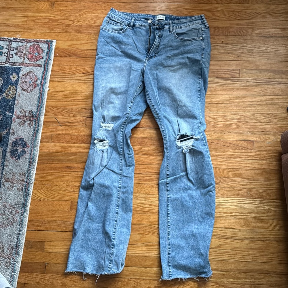 Wonder high rise flare light wash jeans
